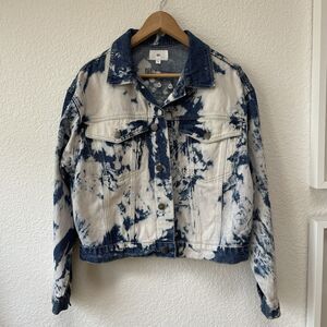 BP. Jeans Jacket Women''s Size Small Bleached Wash Denim Blue